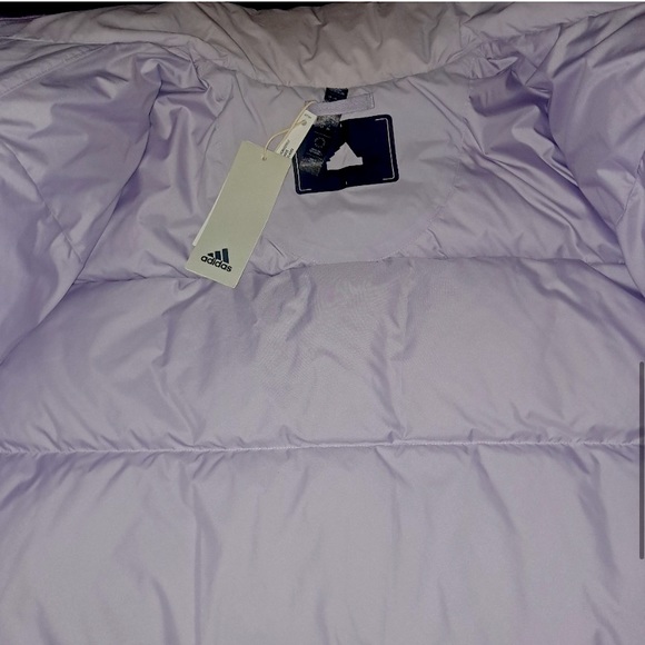 NWT, Adidas Down Puffer Jacket (lavender) - Picture 5 of 8